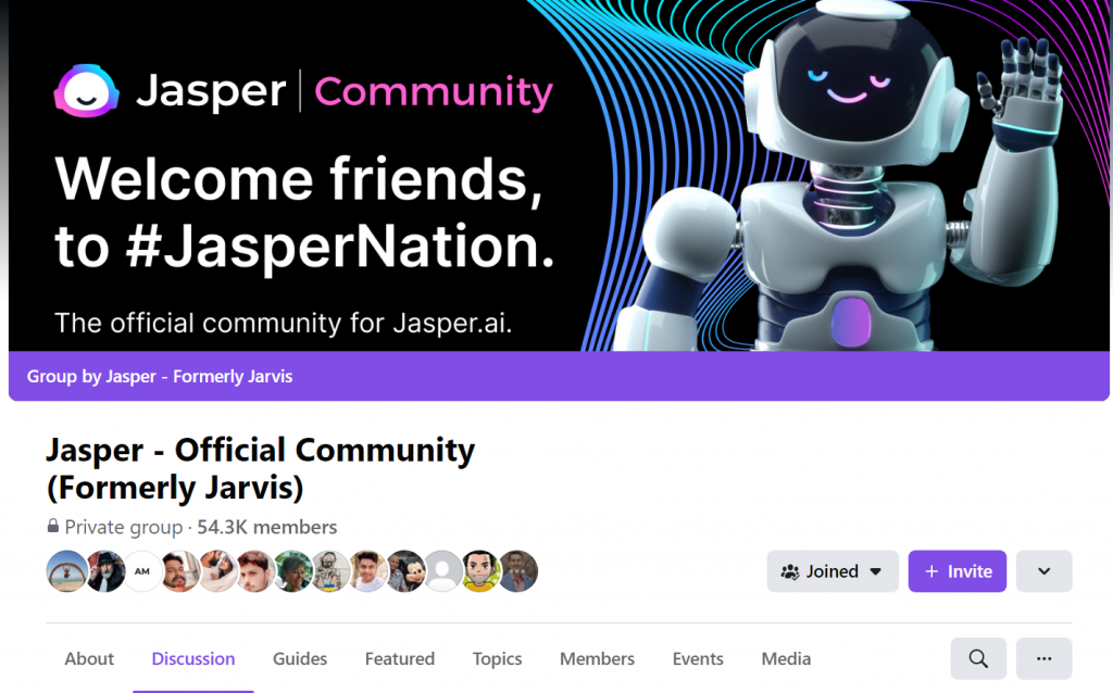 jasper AI facebook group